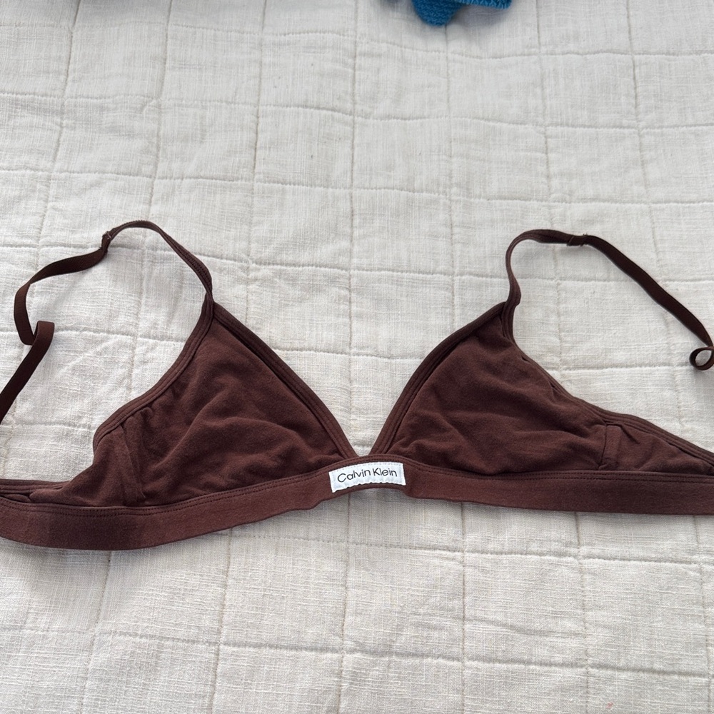 Calvin Klein Chocolate Brown Triangle Bralette